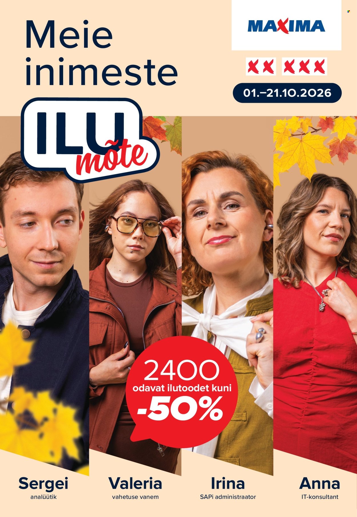 Maxima kliendileht - 01.10.2026 - 21.10.2026. Lehekülg 1