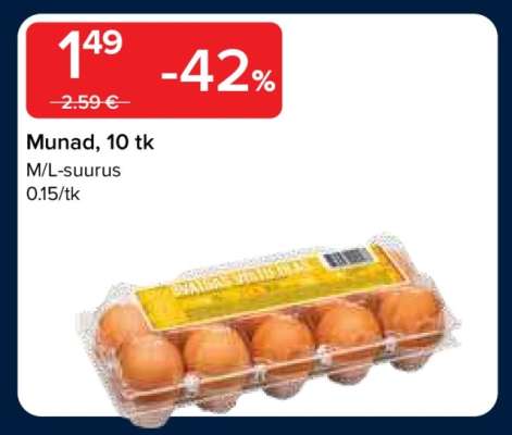 Munad, 10 tk