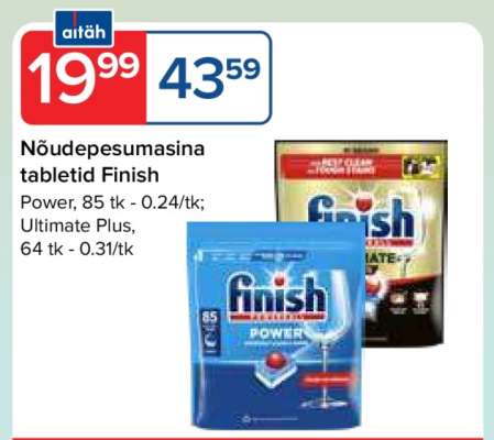 Nõudepesumasina tabletid Finish