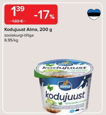 Kodujuust Alma, 200 g
