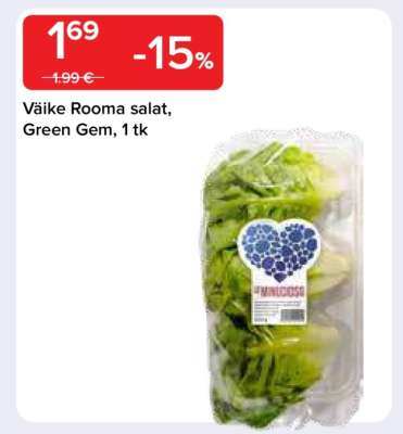 Väike Rooma salat, Green Gem, 1 tk
