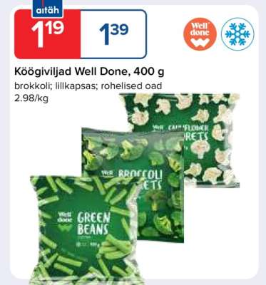 Köögiviljad Well Done, 400 g
