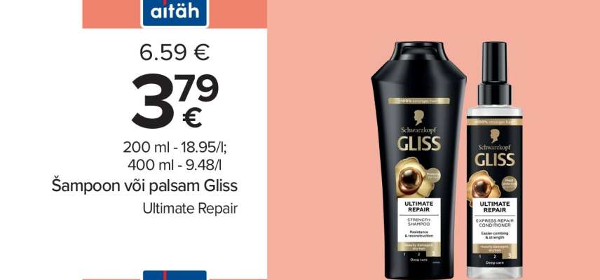 Šampoon või palsam Gliss