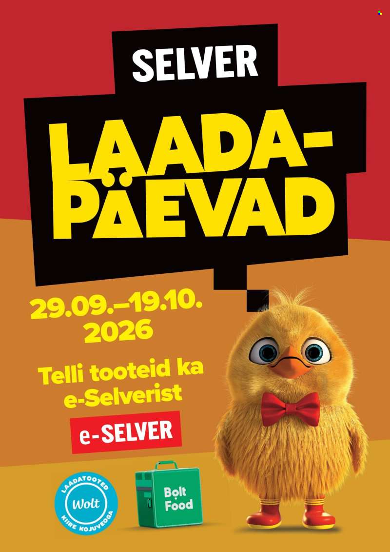 Kaupluse Selver kliendileht - 29.09.2026 - 19.10.2026.