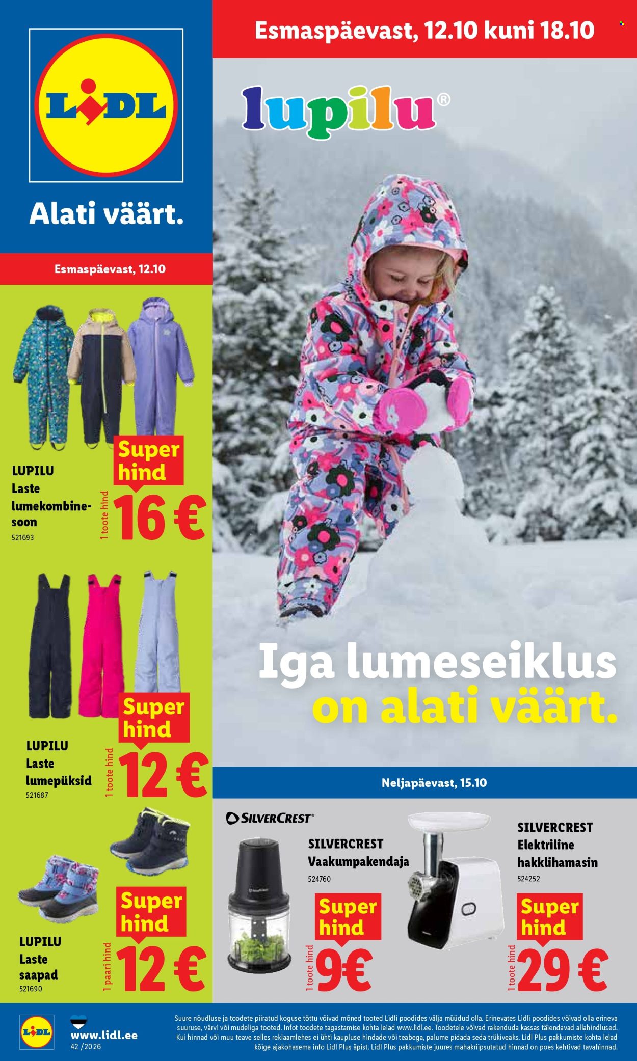 Lidl kliendileht - 12.10.2026 - 18.10.2026. Lehekülg 1