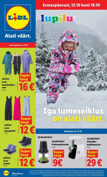 Kaupluse Lidl kliendileht - 12.10.2026 - 18.10.2026.
