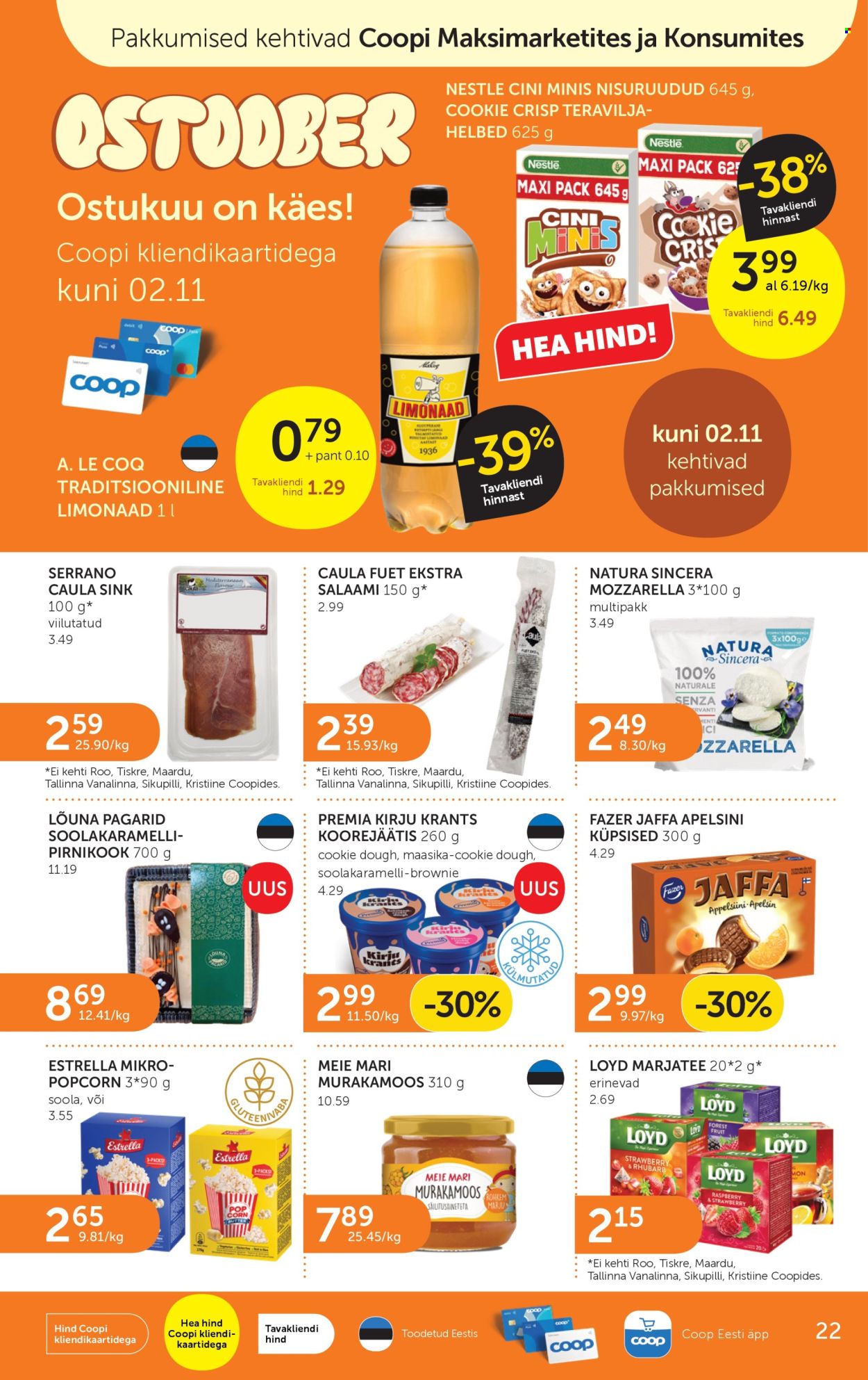 Coop kliendileht - 13.10.2026 - 19.10.2026. Lehekülg 22