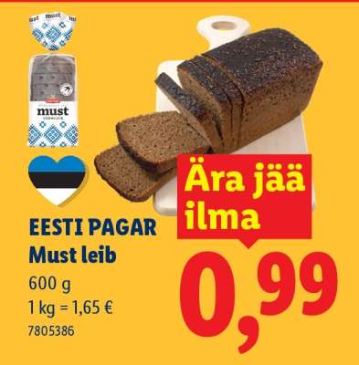 EESTI PAGAR Must leib
