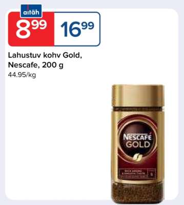Lahustuv kohv Gold, Nescafe, 200 g