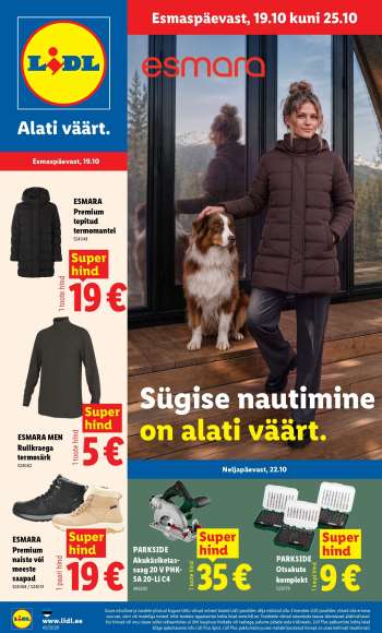 Kaupluse Lidl kliendileht - 19.10.2026 - 25.10.2026.