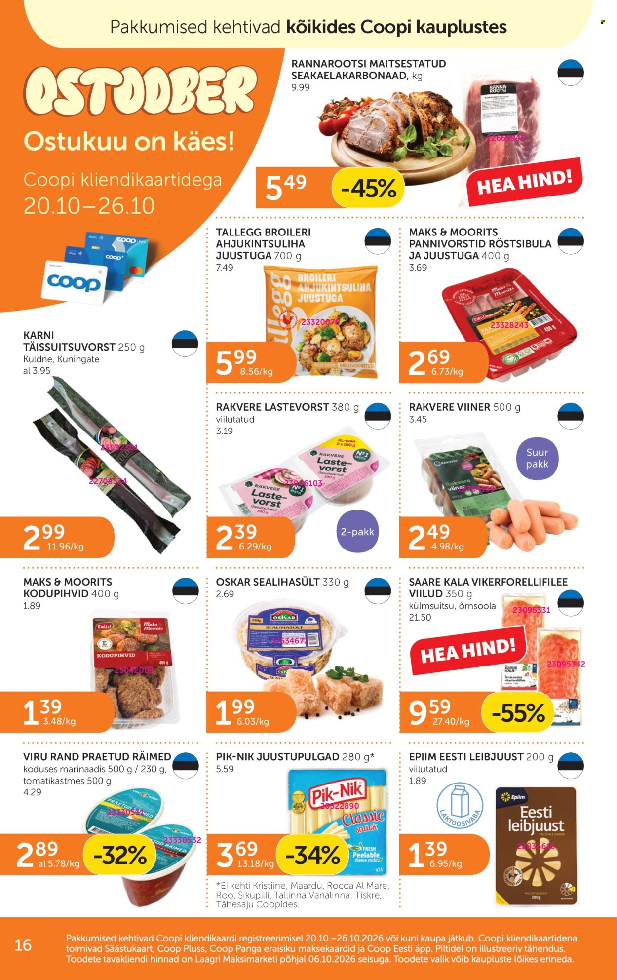 Coop kliendileht - 20.10.2026 - 26.10.2026. Lehekülg 16