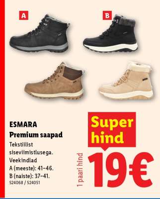ESMARA Premium saapad