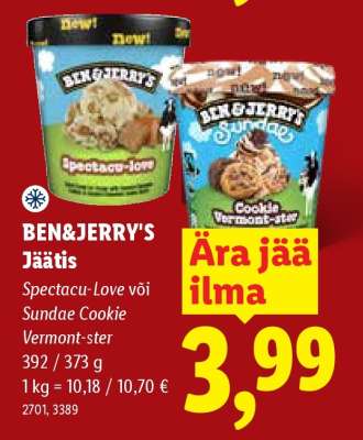 BEN & JERRY'S Jäätis