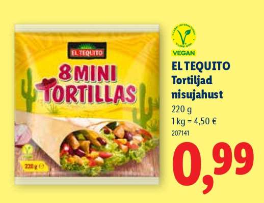 EL TEQUITO 8 MINI TORTILLAS