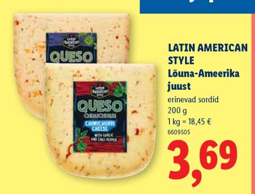 Latin American Style Lõuna-Ameerika juust