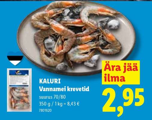 Kaluri Vannamei krevetid