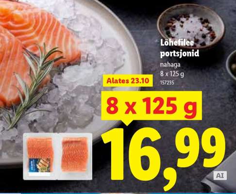 Lõhefilee portsjonid