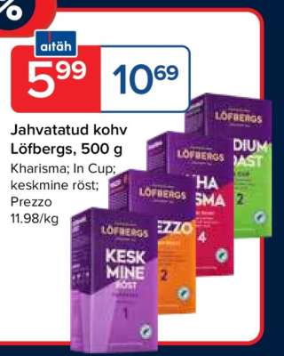 Jahvatatud kohv Löfbergs, 500 g