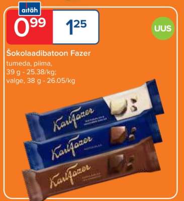 Šokolaadibatoon Fazer