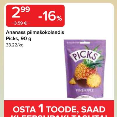 Ananass piimašokolaadis