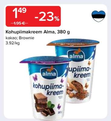 Kohupiimakreem Alma, 380 g