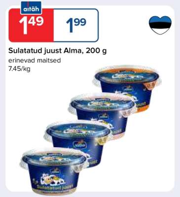 Sulatatud juust Alma, 200 g