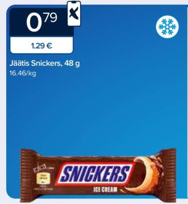 Jäätis Snickers, 48 g