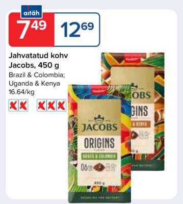 Jahvatatud kohv Jacobs, 450 g