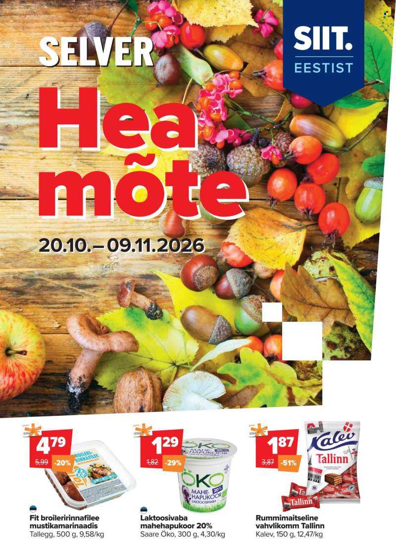 Kaupluse Selver kliendileht - 20.10.2026 - 09.11.2026.