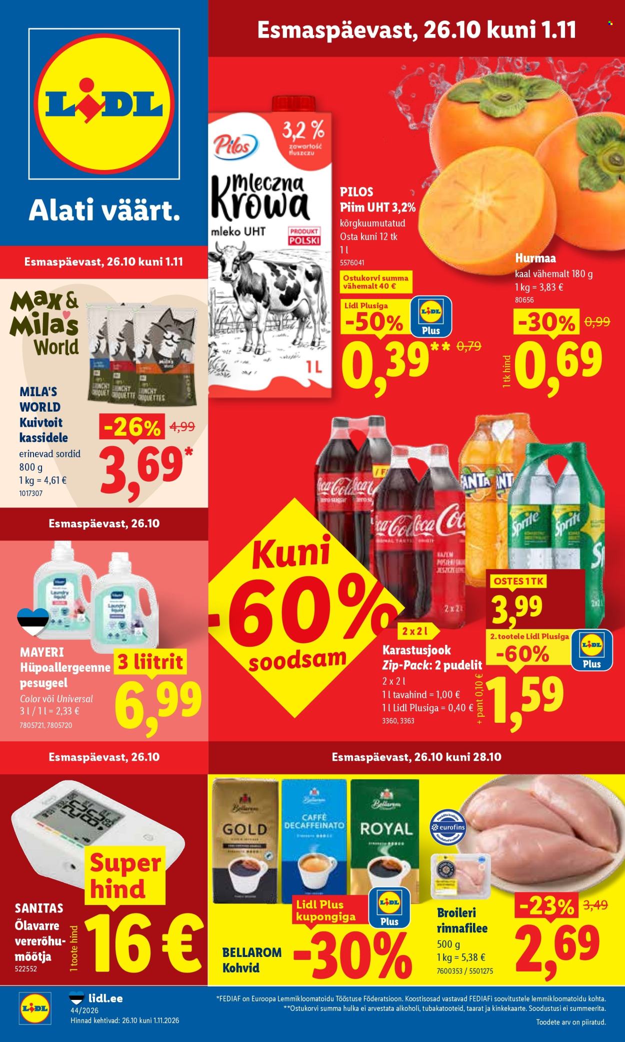 Lidl kliendileht - 26.10.2026 - 01.11.2026. Lehekülg 1