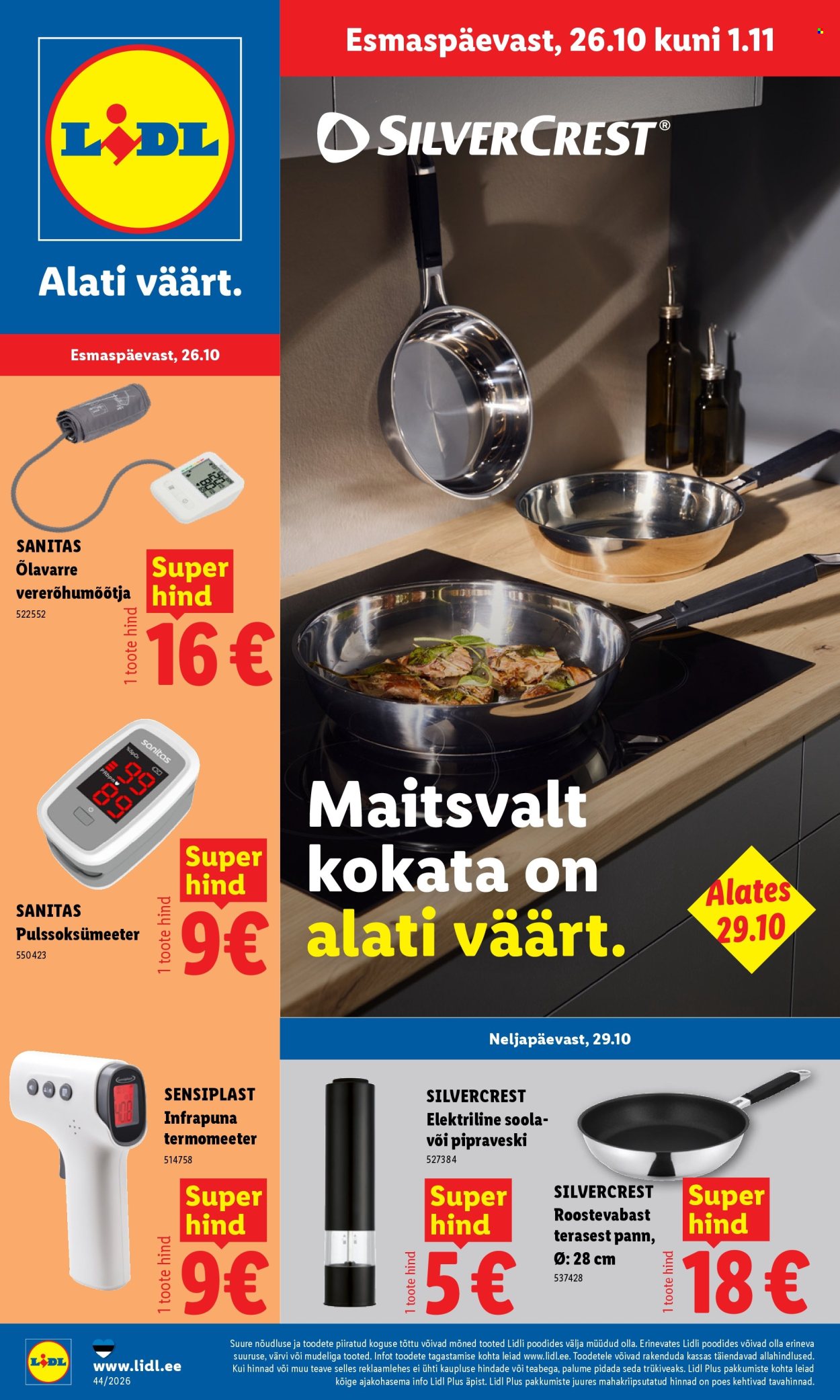 Lidl kliendileht - 26.10.2026 - 01.11.2026. Lehekülg 1