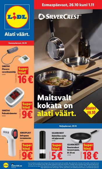 Kaupluse Lidl kliendileht - 26.10.2026 - 01.11.2026.