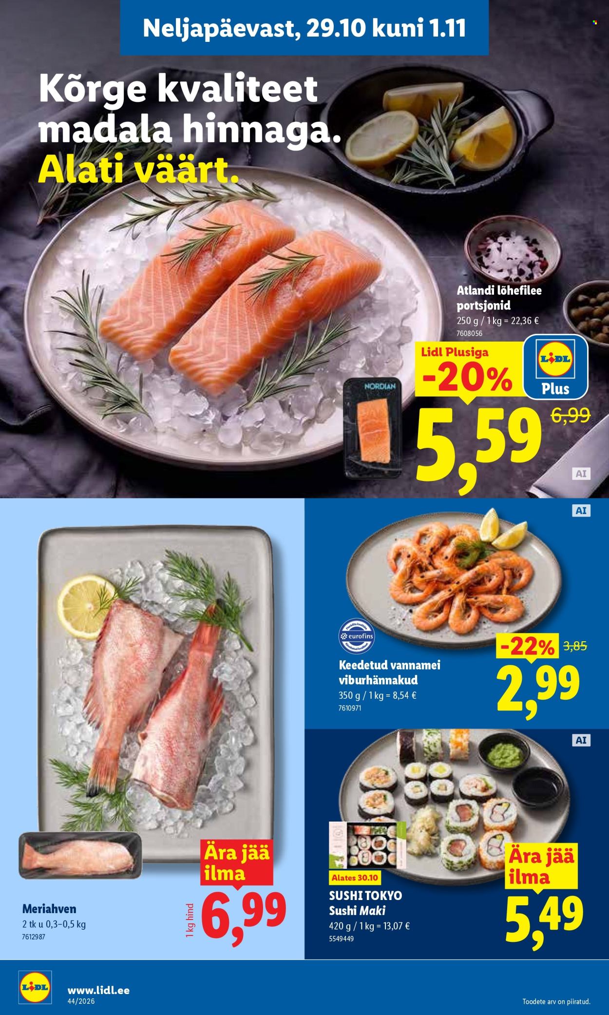 Lidl kliendileht - 26.10.2026 - 01.11.2026. Lehekülg 38